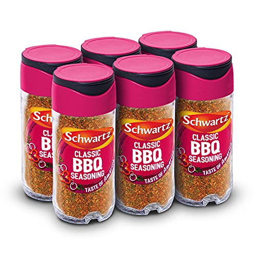 - Schwartz Perfect Shake BBQ Seasoning 44 G | Jar | Pack of 6 | Spicy & Delicious Taste | With Onion, Chilli Powder, Paprika, Garlic, and Parsley | Perfect for Seasoning Ribs, Chicken, and Pulled Pork -