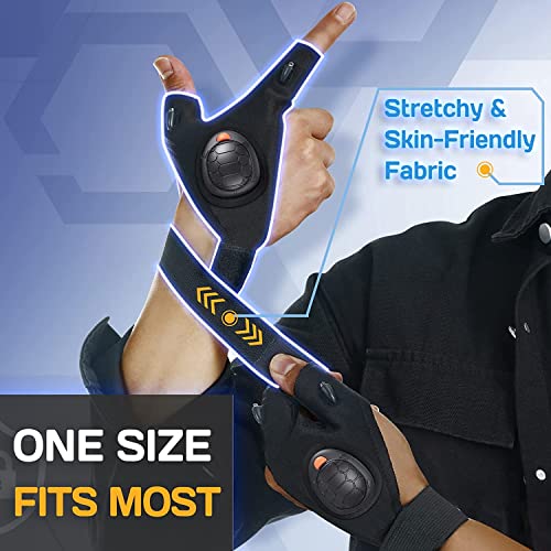 - GREENEVER Dad Gifts | Led Gloves With Lights - Led Gloves With Waterproof Lights | Rechargeable -