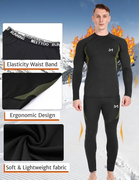 - MEETYOO Men's Thermal Underwear Set -