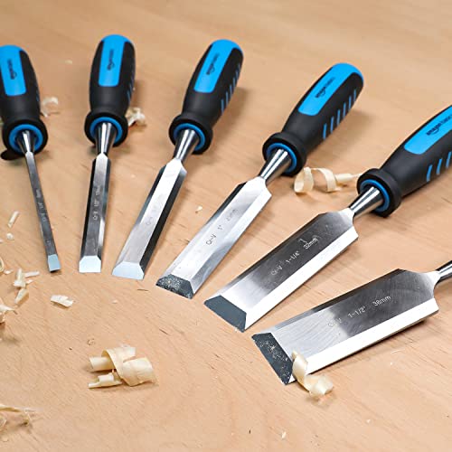 Amazon Basics 8-Piece Wood Carving Chisel Set