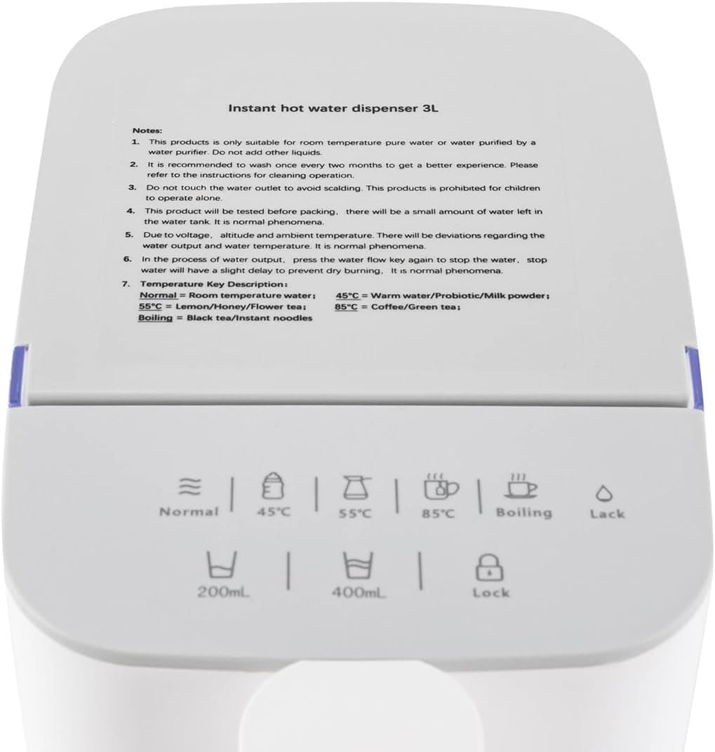 - Instant Hot Water Dispenser Countertop Water Boiler | Coffee with Fast Heating Function -