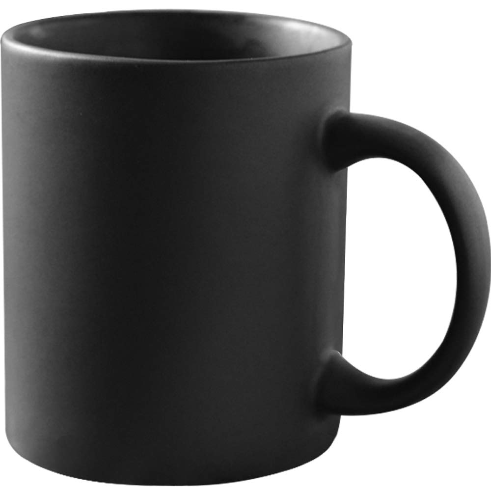 - Smilatte 12 oz Matte Black Porcelain Coffee Mug | Classic Ceramic Cup -