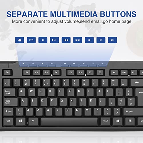 - Rii USB Wired Keyboard | Full Size Office Keyboard Compatible with Mac PC Tablet Windows & Android -