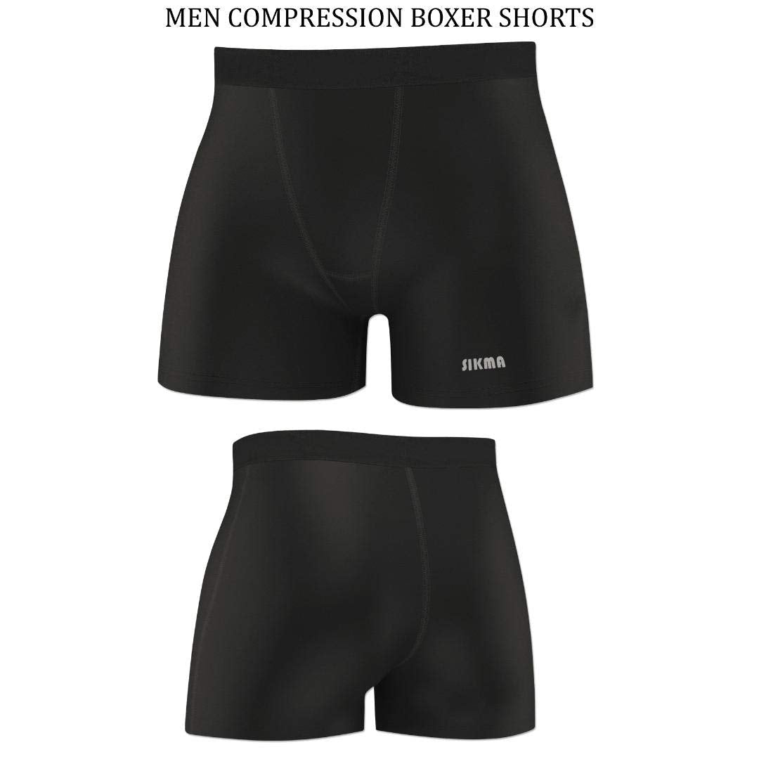 - Sikma Mens Compression Boxer Shorts|  Baselayer Skin Tight Briefs -