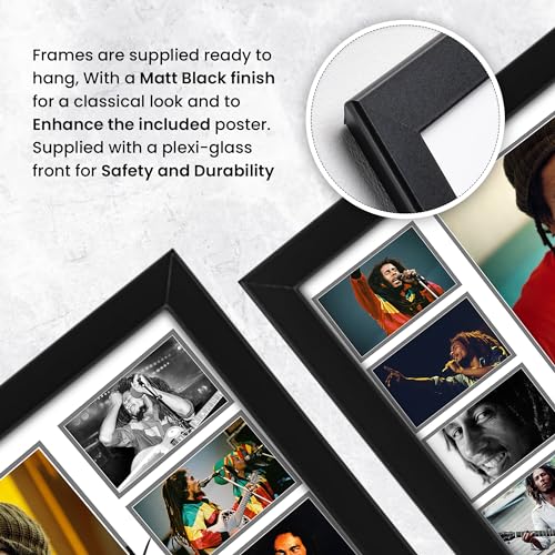 Bob Marley Signed Poster Print- Limited Edition Autograph Fan Gift – Collectible Memorabilia Merchandise, Music Artist (Framed A4 (30x21cm))