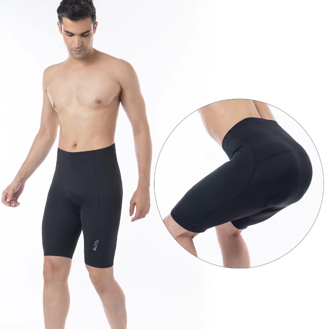 - ROTTO Cycling Shorts | Mens Mountain Road Bike Shorts | Padded | Breathable | Comfortable -