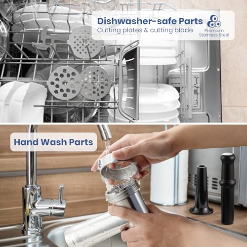 - Parmedu Electric Compact Meat Grinder for Home Use | Meat Mincer with 3 Plates -