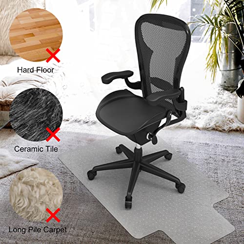 - Kuyal Carpet Chair Mat | 48" x 36" | PVC Home Office Desk Chair Mat For Floor Protection -