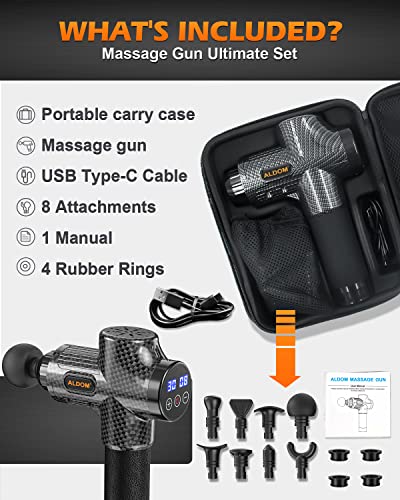 - Massage Gun | ALDOM Massage Gun | Deep Tissue Percussion Massager | 30 Speeds -