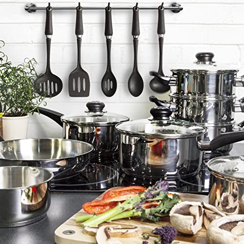 - Morphy Richards 970002 | Induction Frying Pan and Saucepan Set With Lids -