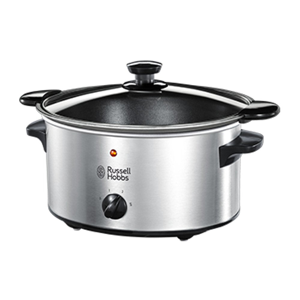 - Russell Hobbs 3.5L Stainless Steel Electric Slow Cooker | Cooks Up To 4 Portions -