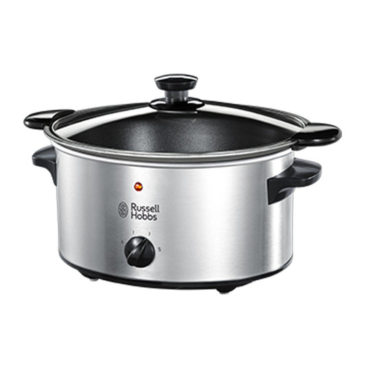 - Russell Hobbs 3.5L Stainless Steel Electric Slow Cooker | Cooks Up To 4 Portions -