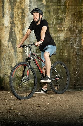- Huffy Extent 27.5 Inch Mens Mountain Bike | Medium 18 Speed | Matte Black -