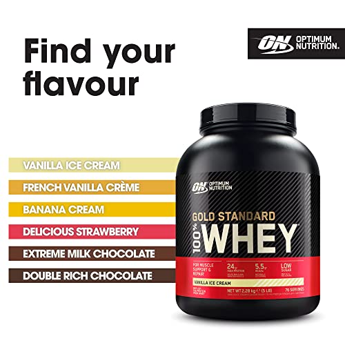 - Optimum Nutrition Gold Standard 100% Whey Muscle Building and Recovery Protein -