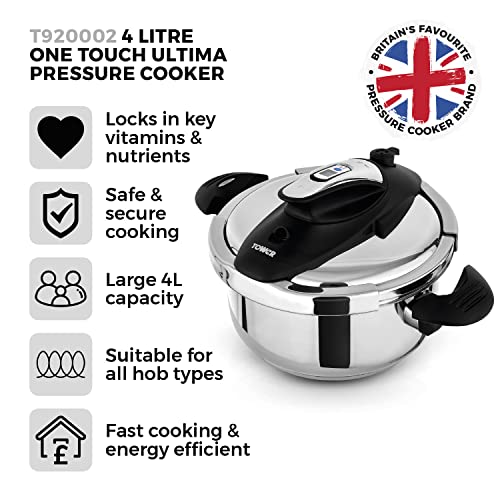 - Tower T920003 One-Touch Ultima | Pressure Cooker | Detachable 60-Minute Time -