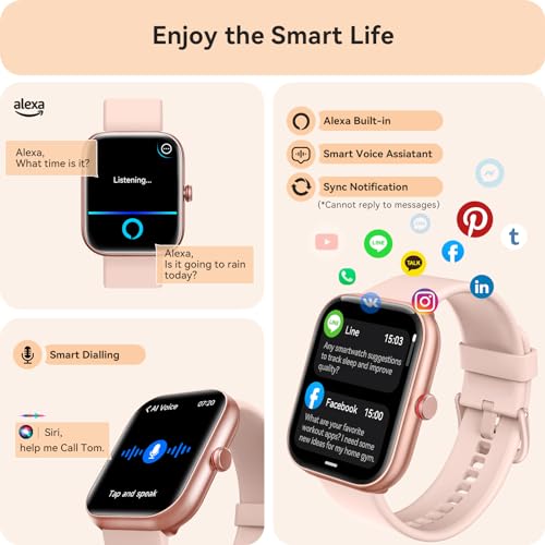 - Smart Watch for Women | Answer/Make Calls | 1.91" HD Screen | Fitness Watch with Heart Rate, Sleep SpO2 Monitor,IP68 Waterproof -