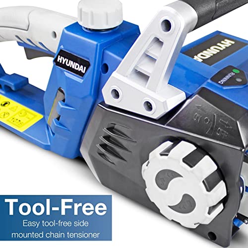 - Hyundai 1600w / 230v | 14" Bar Powerful Electric Chainsaw | Lightweight | 3m Power Cable | Automatic Chain Lubrication | Easy to Use Corded Chain Saw -