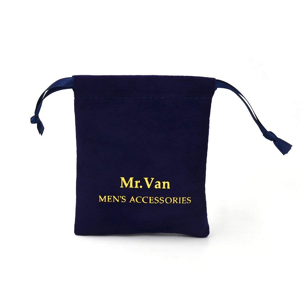 - Mr.Van Classic Cufflinks | Navy Blue Crystal Cufflinks For Men -