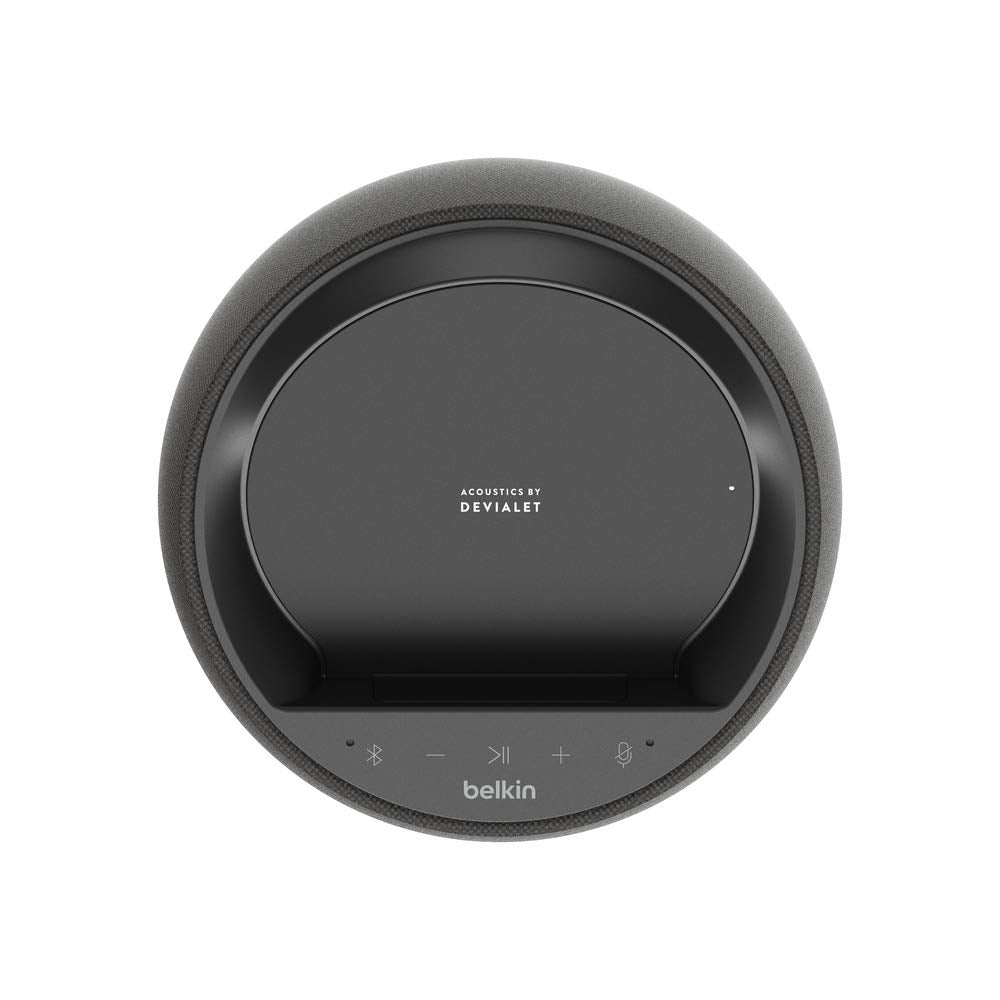 Belkin SoundForm Elite Hi-Fi Smart Speaker + Wireless (Voice-Controlled Bluetooth Speaker, Amazon Charger Alexa Speaker, Sound Technology by Devialet, AirPlay2 Enabled) - Black