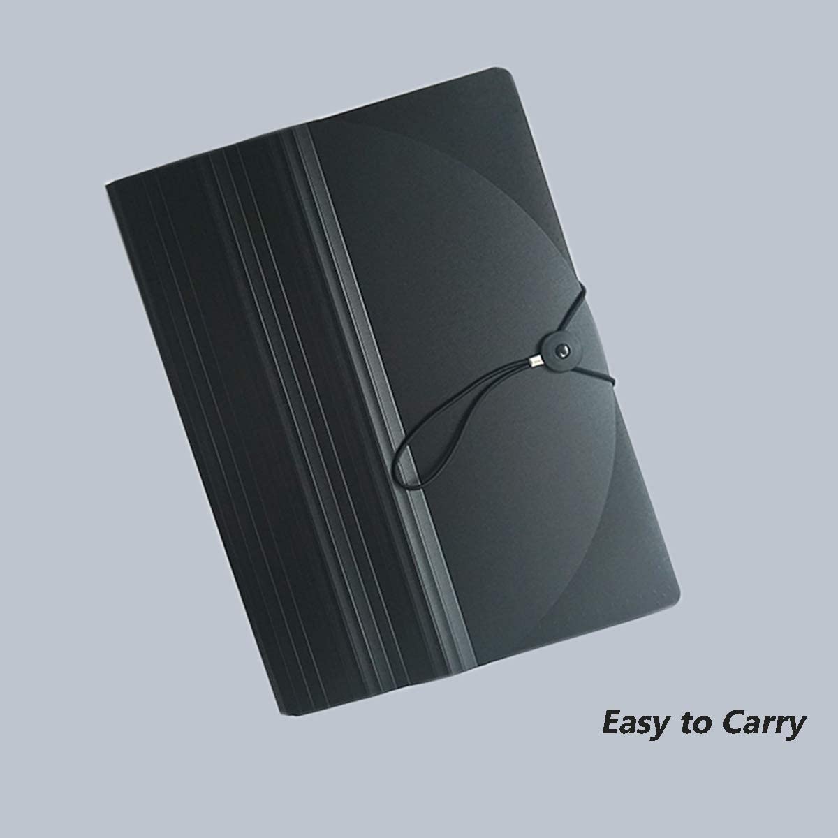 Amaza 24 Pockets Expanding File Folder with 3 Zip File Bags, Expanding File Organisers, Accordion Folder, Accordion File Organiser, Expandable File Folder (Can Hold Approximately 3000 Sheets)