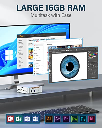- NiPoGi Mini PC W-11 | Intel Alder Lake-N95 | (Beats N5095, up to 3.4GHz) -