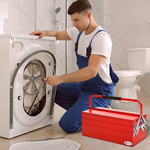 - DURHAND Metal Tool Box | 3 Tier | 5 Tray | Professional Portable Storage Cabinet -