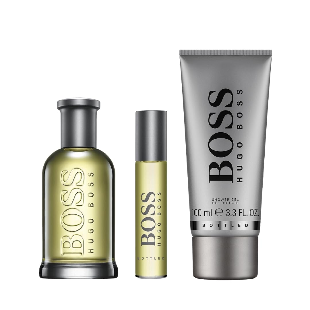 BOSS Men's 3-Piece BOSS Bottled Eau de Toilette Festive Giftset