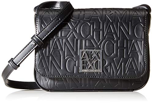 Armani Exchange Liz - Small Shoulder Strap, Women’s Bag, Black (Nero Black), 14x8x20 cm (B x H T)