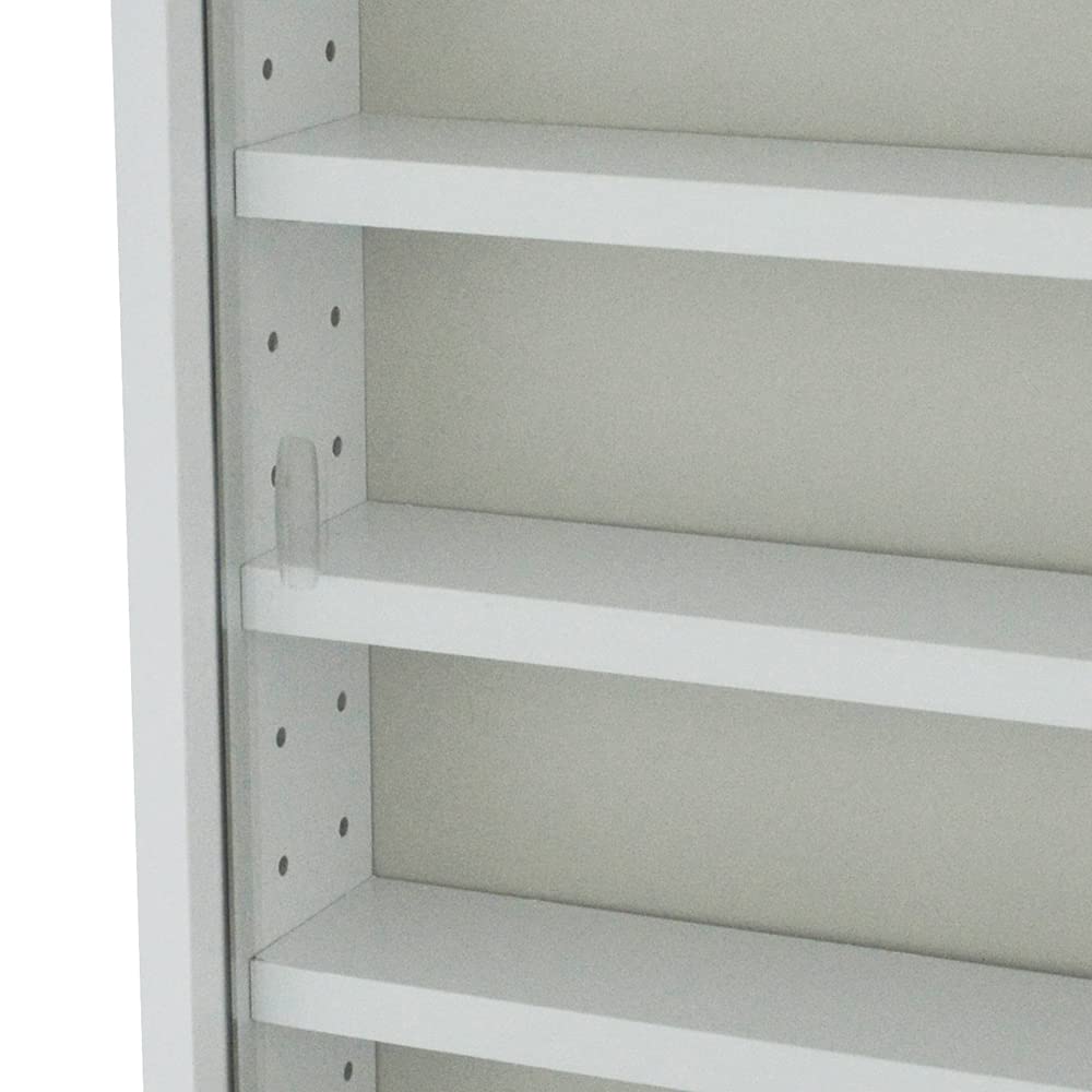 - WATSONS REVEAL - 6 Shelf Glass Wall Collectors Display Cabinet - White