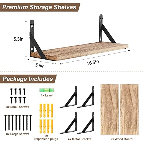 - Uten Floating Shelves Set of 2 Wall Mounted Shelf -