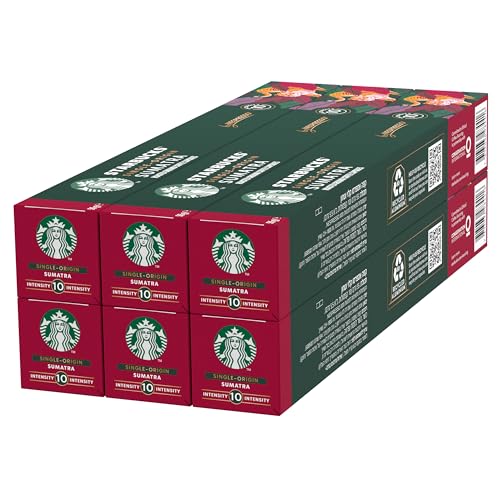 - STARBUCKS | Single-Origin Sumatra by Nespresso | Dark Roast | Coffee Capsules 6 x 10 -