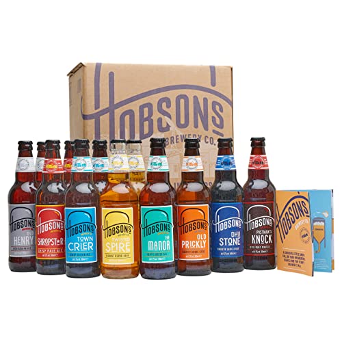 - Hobsons Mixed English Real Ale & Beer Gift Set | Mixed Taster Selection | 12 x 500ml Bottle Pack -