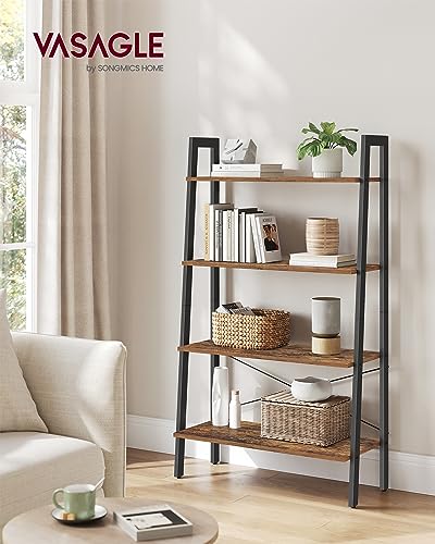 - VASAGLE Ladder Shelf, 4-Tier Bookshelf -