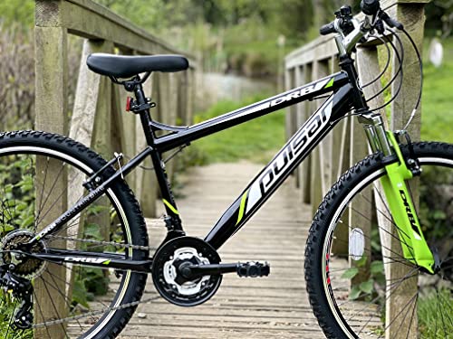 Dallingridge Pulsar Hardtail Mountain Bike, 26" Wheel - Black/Green