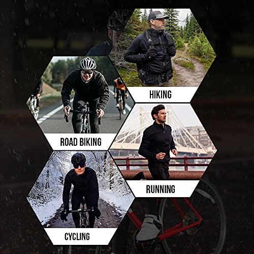 - FDX Men’s Waterproof Cycling Jacket | Windproof Hi Viz biking top -