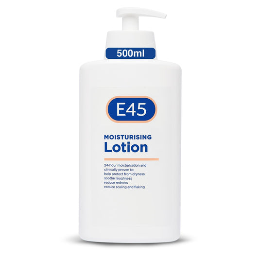 - E45 Moisturising Lotion | 500 ml | Dermatological Body Moisturiser Lotion -