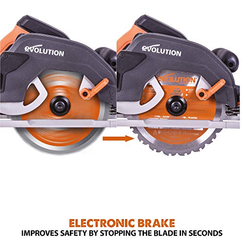 - Evolution Power Tools R185CCS Circular Saw | TCT Multi-Material Blade -