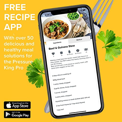 - Drew&Cole Pressure King Pro 14-in-1 Digital Electric Pressure Cooker | 5.7L Capacity | Improved Design | Enhanced Non-Stick Coating | Oven & Dishwasher Safe -