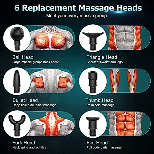 - Massage Gun Deep Tissue | Powerful 30 Speeds Percussion Muscle Massager | 2600mah -