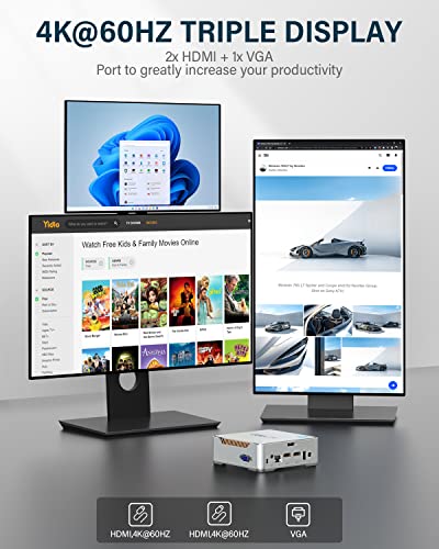 - NiPoGi Mini PC W-11 | Intel Alder Lake-N95 | (Beats N5095, up to 3.4GHz) -