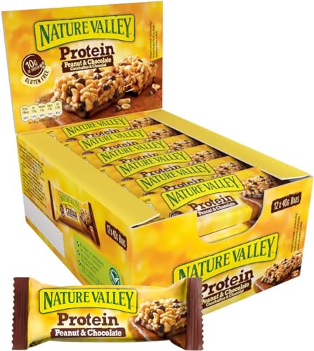 - Nature Valley Protein |Peanut & Chocolate Gluten Free Cereal Bars -