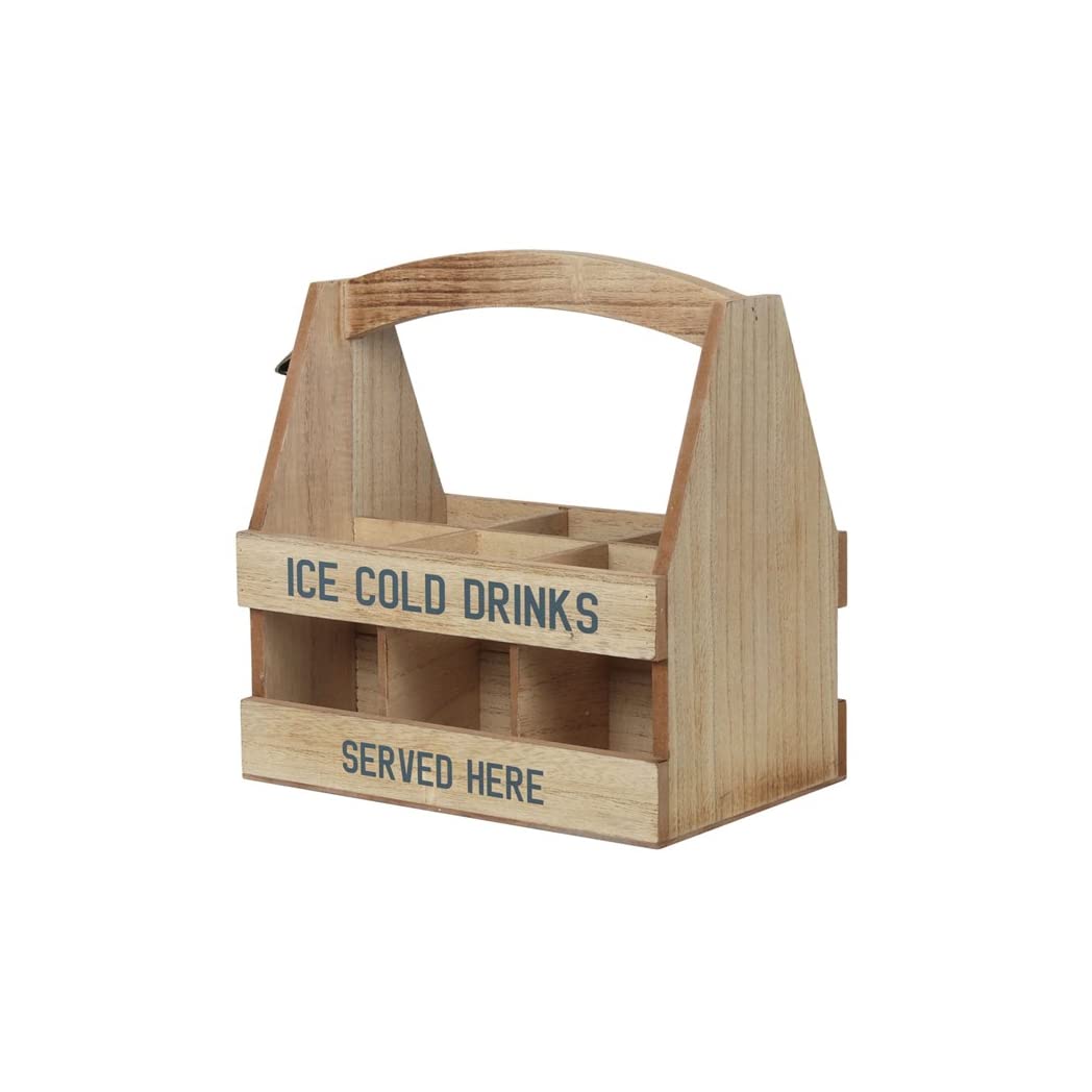 - Something Different Personalised Wooden Beer Caddy | (One Size) (Light Brown) -