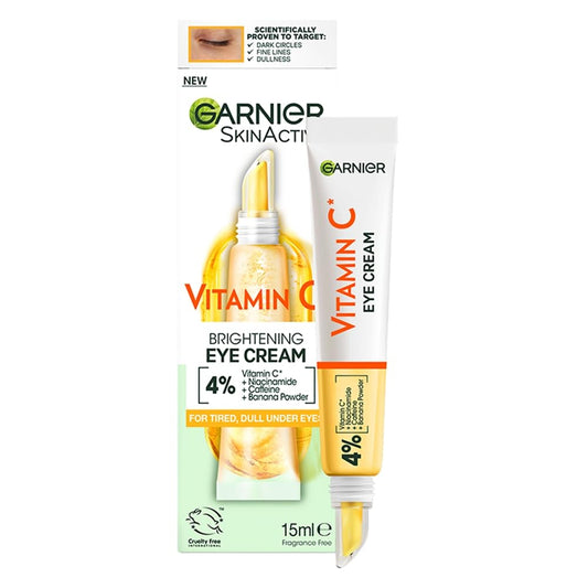 - Garnier Eye Cream | With 4% Vitamin C | Brightening Eye Treatment For Dark Circles -