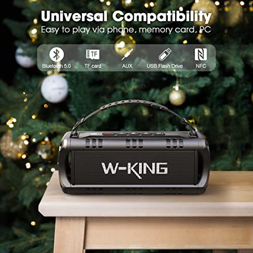 - W-KING Bluetooth Speaker, 30W Portable Wireless Loud Speakers