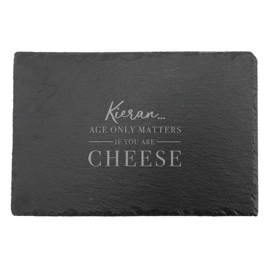 - Personalised  'Age only Matters if you're Cheese' Cheese Board -