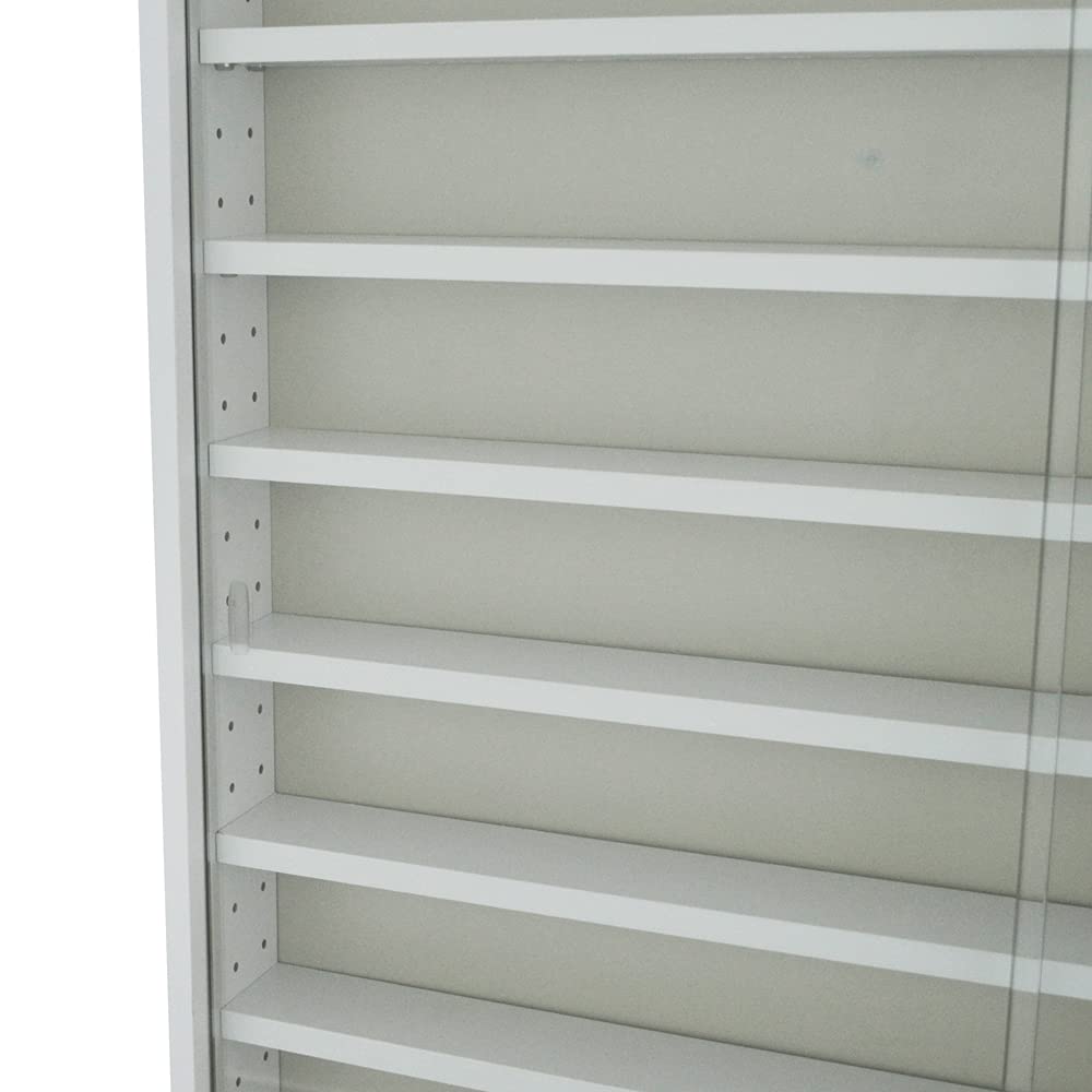 - WATSONS REVEAL - 6 Shelf Glass Wall Collectors Display Cabinet - White