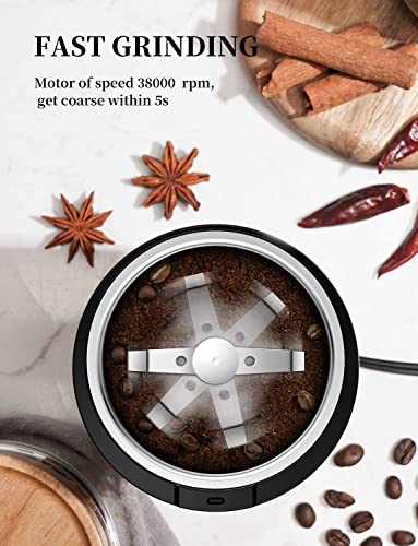 - SHARDOR Electric Coffee Grinder | Fast Grinding for Coffee Beans, Dried Spice, Nuts & Herbs with Cleaning Brush -
