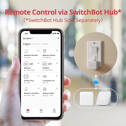 - SwitchBot Smart Switch Button Pusher | Fingerbot for Automatic Light Switch | Timer and APP Bluetooth Remote Control -