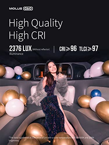 - Zhiyun G60 COMBO LED Video Continuous Lighting Dimmable 2700K-6500K CRI96+ TLCI 97+ Studio Photography Light Supports APP Control with Bowens Mount Adapter