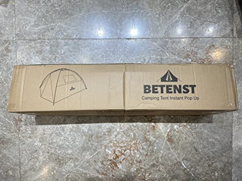 BETENST Camping Tent, Pop up Tent 3 Person Family Dome Tent Waterproof Windproof with 2 Mesh Doors, 2 Mesh Windows, Roof Skylights, 2 in 1 Double Layers, Storage Bag for Camping Hiking Backpacking